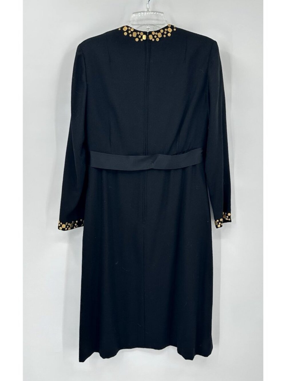 vintage 70s MOLLIE PARNIS BOUTIQUE black dress MEDIUM cocktail neiman marcus - Picture 7 of 11